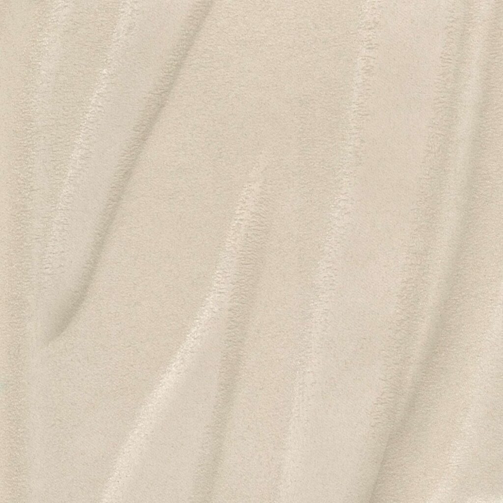creme kleurig 3 D textielbehang met bladeren op een velours ondergrond