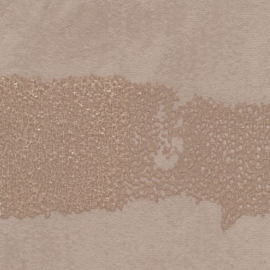 Bruin kleurig 3D textiel behang met een abstract patroon