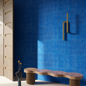 Arte Alaya Katan Silk behang in kleur Cobalt (11506) - Interieur impressie