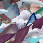 Arte Alaya Manali behang in kleur Blueberry Hills (11550) - Product close-up