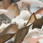 Arte Alaya Manali behang in kleur Sepia Clouds (11551) - Product close-up