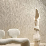 Arte Luster Abalone behang in kleur Coquille (70321) - Interieur impressie
