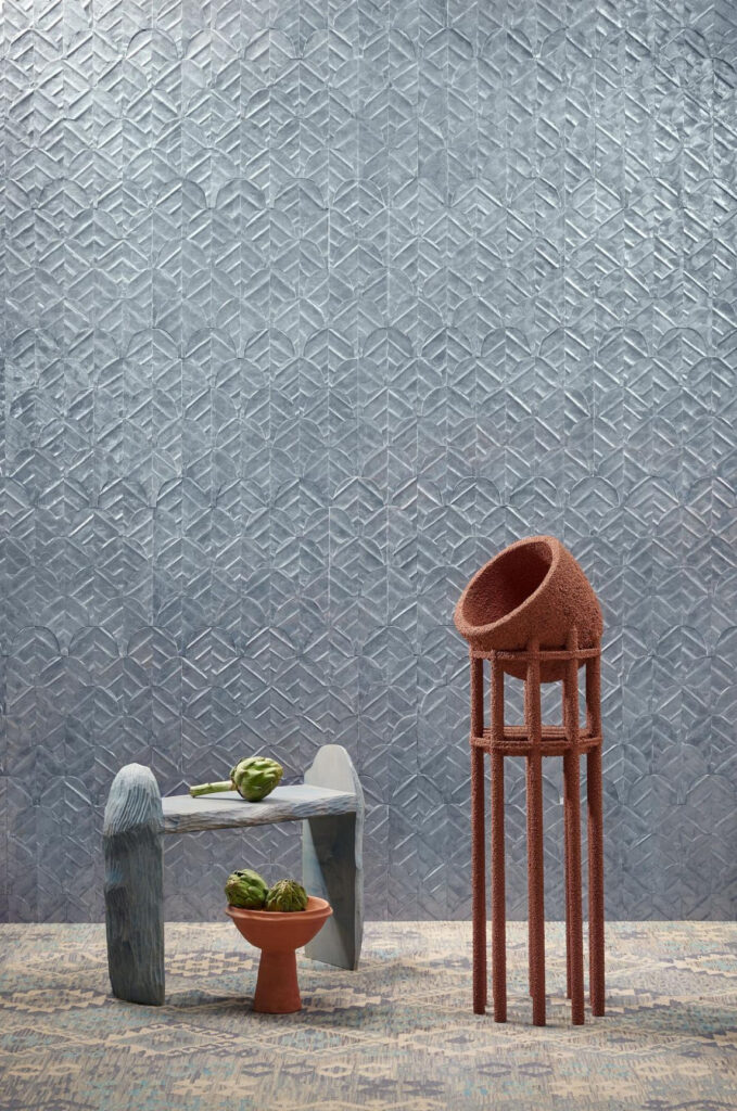 Arte Luster Abalone behang in kleur Riverbank (70323) - Interieur impressie