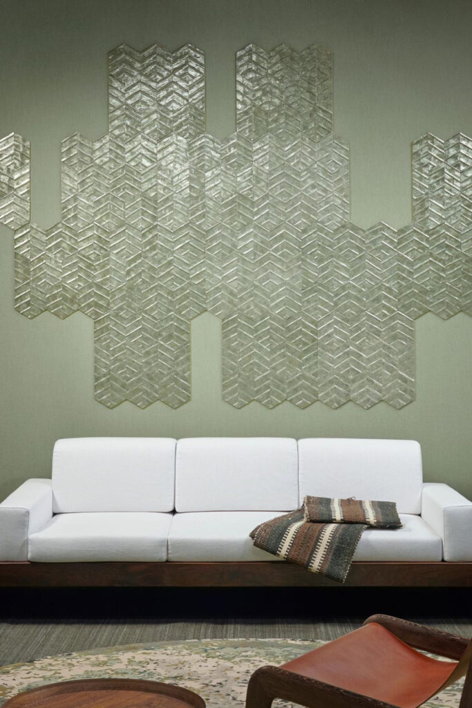 Arte Luster Lucea behang in kleur Seagrass (70312) - Interieur impressie