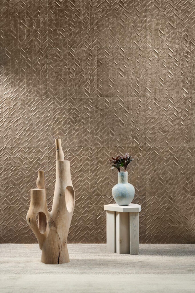 Arte Luster Perula behang in kleur Sepia (70302) - Interieur impressie
