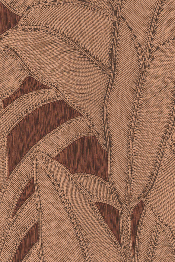 Arte Manila Botanic behang in kleur Rust (64502) - Product close-up