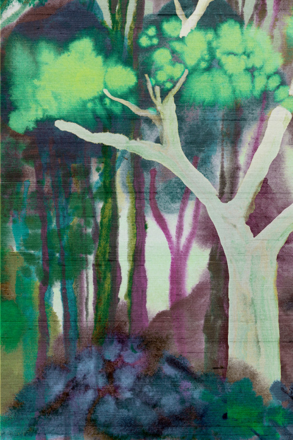 Arte Alaya Banyan behang in kleur Deep Forest (11531) - Product close-up