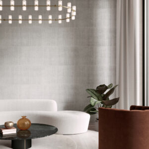 Arte Alaya Katan silk behang in kleur Dolphin (11505) - Interieur impressie