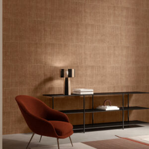 Arte Alaya Katan silk behang in kleur Tawny (11526) - Interieur impressie