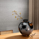 Arte All naturals Dupion behang in kleur Pigeon (87201A) - Interieur impressie