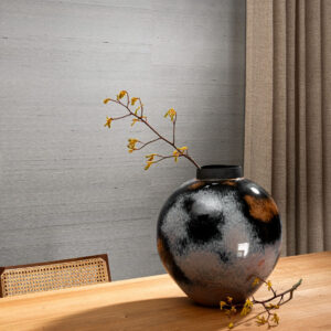 Arte All naturals Dupion behang in kleur Pigeon (87201A) - Interieur impressie