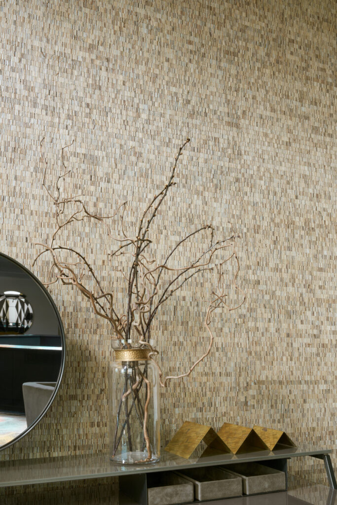 Arte All naturals Fringe behang in kleur Bister (40321A) - Interieur impressie