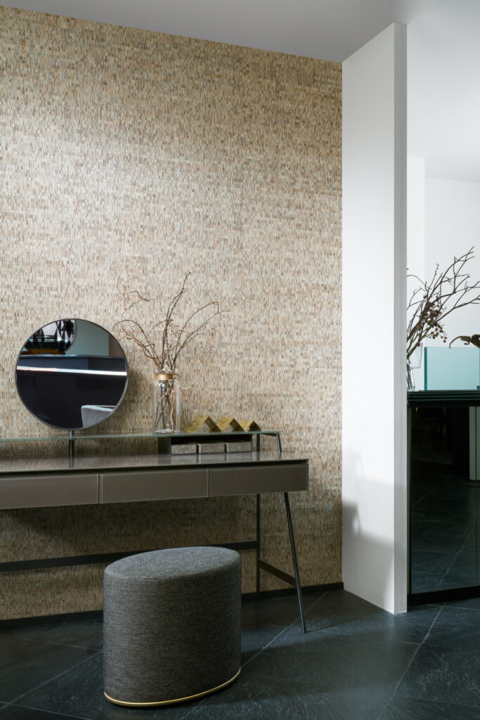 Arte All naturals Fringe behang in kleur Bister (40321A) - Interieur impressie