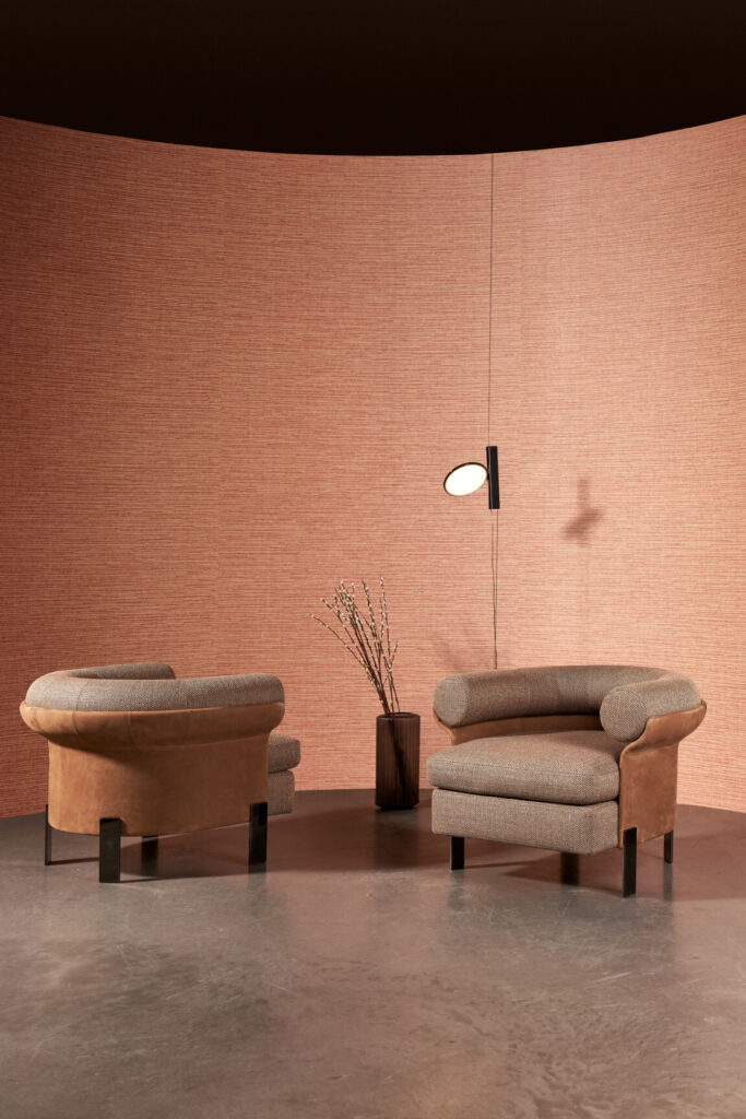 Arte All naturals Koumbala behang in kleur Sunny Brick (22060A) - Interieur impressie