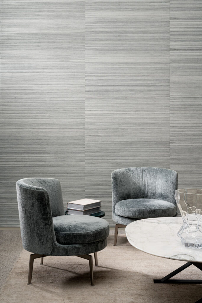 Arte All naturals Line behang in kleur Silver Shadow (80711C) - Interieur impressie
