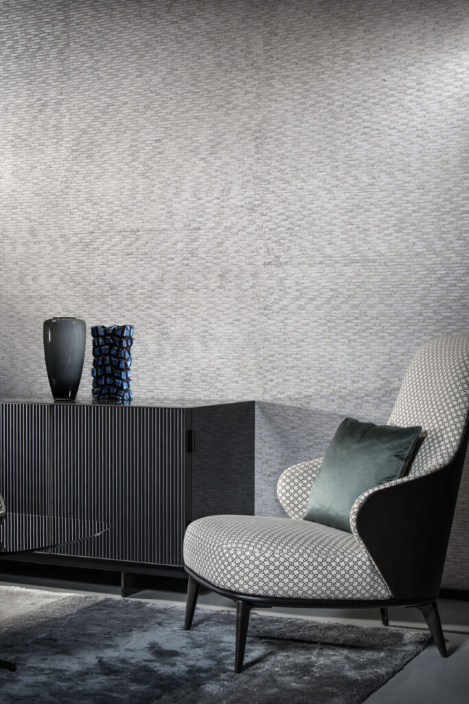 Arte All naturals Papyrus behang in kleur Mono (48550A) - Interieur impressie