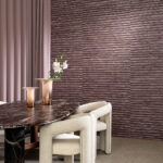 Arte All naturals Raphia behang in kleur Mauve (48564A) - Interieur impressie