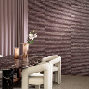 Arte All naturals Raphia behang in kleur Mauve (48564A) - Interieur impressie
