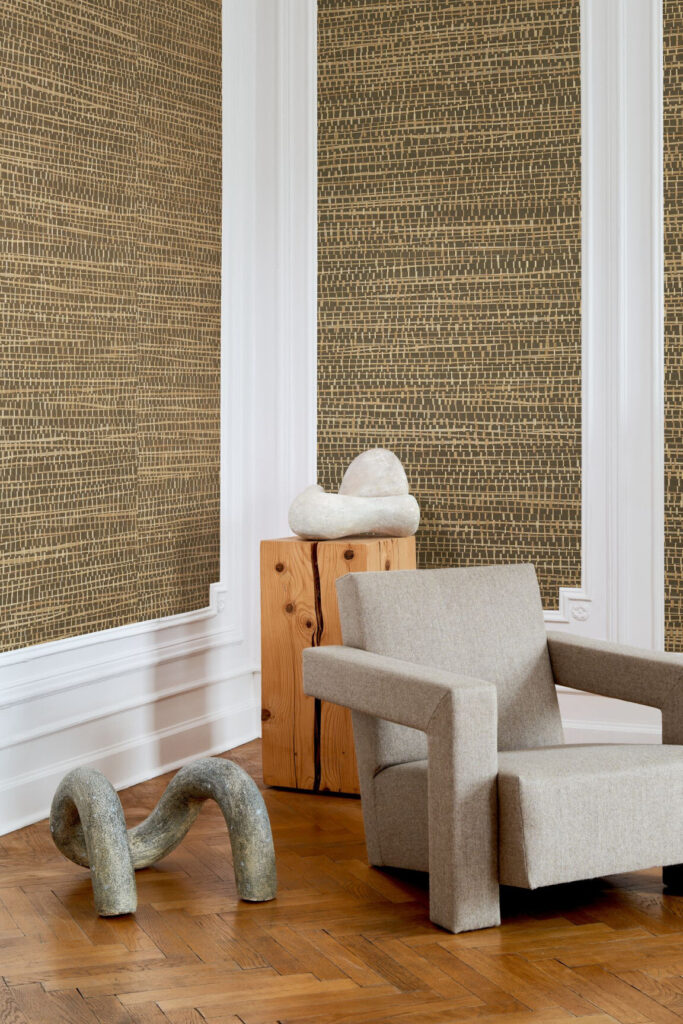 Arte All naturals Ruban behang in kleur Oak (48071A) - Interieur impressie