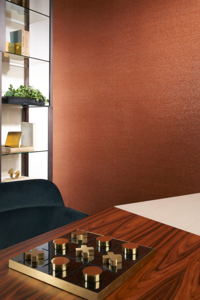 Arte All naturals Shimmer behang in kleur Brick (40352A) - Interieur impressie
