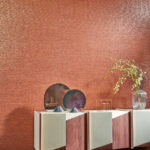 Arte All naturals Shimmer behang in kleur Brick (40352A) - Interieur impressie