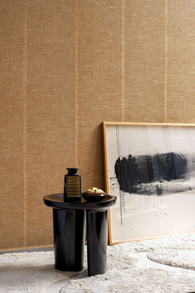 Arte All naturals Uno behang in kleur Ochre (46561A) - Interieur impressie