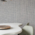 Arte All naturals Waffle weave behang in kleur Navy Beige (85532A) - Interieur impressie