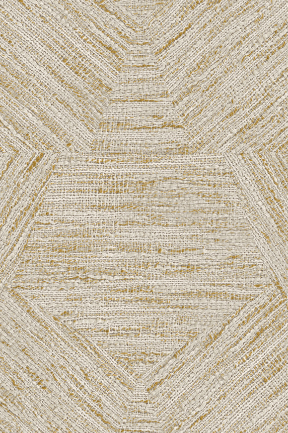 Arte Antigua Pentagono behang in kleur Straw (33042) - Product close-up