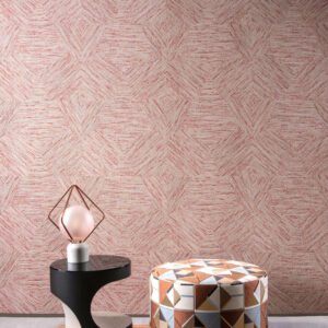 Arte Antigua Pentagono behang in kleur Fuchsia (33046) - Interieur impressie