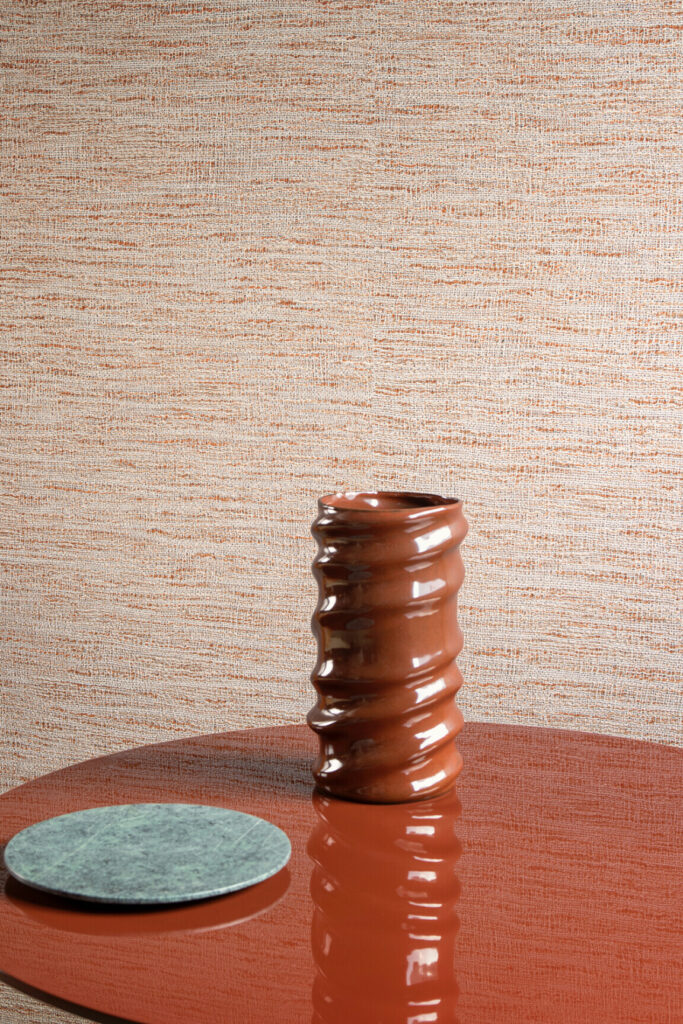 Arte Antigua Ritorto behang in kleur Tangerine (33056) - Interieur impressie