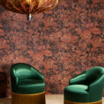 Arte Antigua Stagionato behang in kleur Amaranth (33011) - Interieur impressie