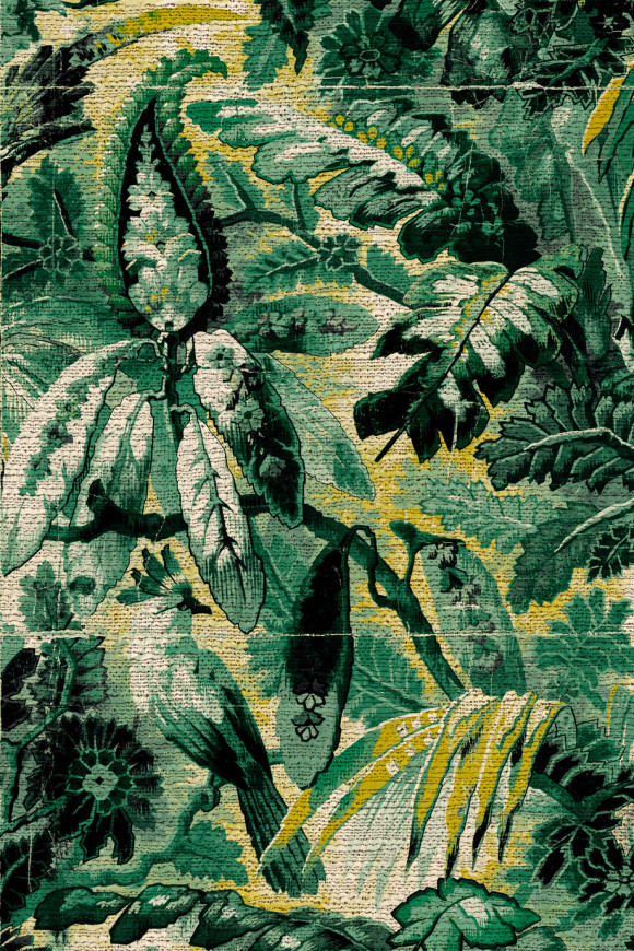Arte Antigua Tropicali behang in kleur Lemony Green (33000) - Product close-up