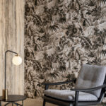 Arte Antigua Tropicali behang in kleur Black Sepia (33003) - Interieur impressie