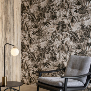 Arte Antigua Tropicali behang in kleur Black Sepia (33003) - Interieur impressie