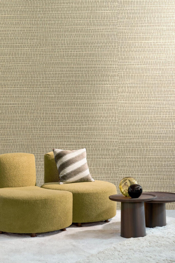 Arte Arte contract Madagascar behang in kleur Olive (67791) - Interieur impressie