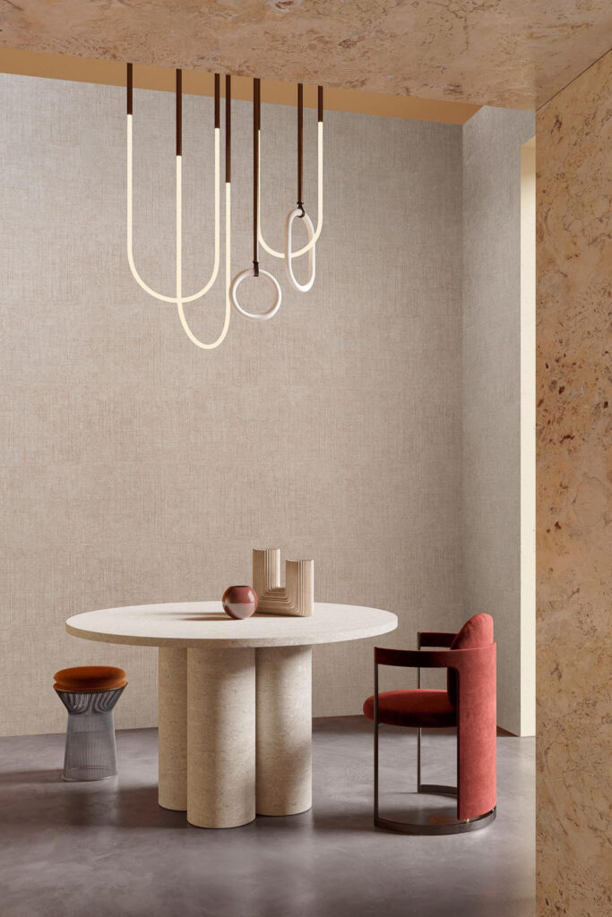 Arte Arte contract Muga silk behang in kleur Vintage Blush (67815) - Interieur impressie