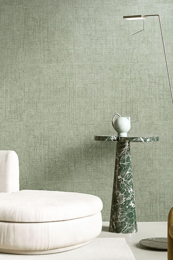 Arte Arte contract Muga silk behang in kleur Thyme (67816) - Interieur impressie