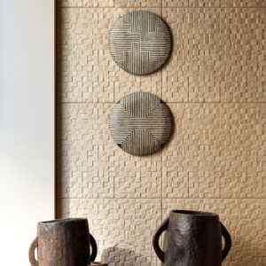 Arte Babylon Adobe behang in kleur Latte (97032) - Interieur impressie