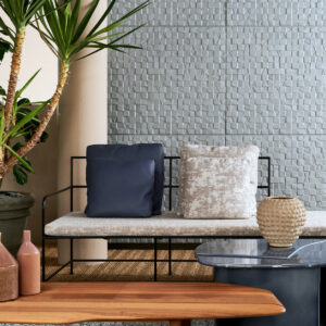 Arte Babylon Adobe behang in kleur Limestone (97033) - Interieur impressie