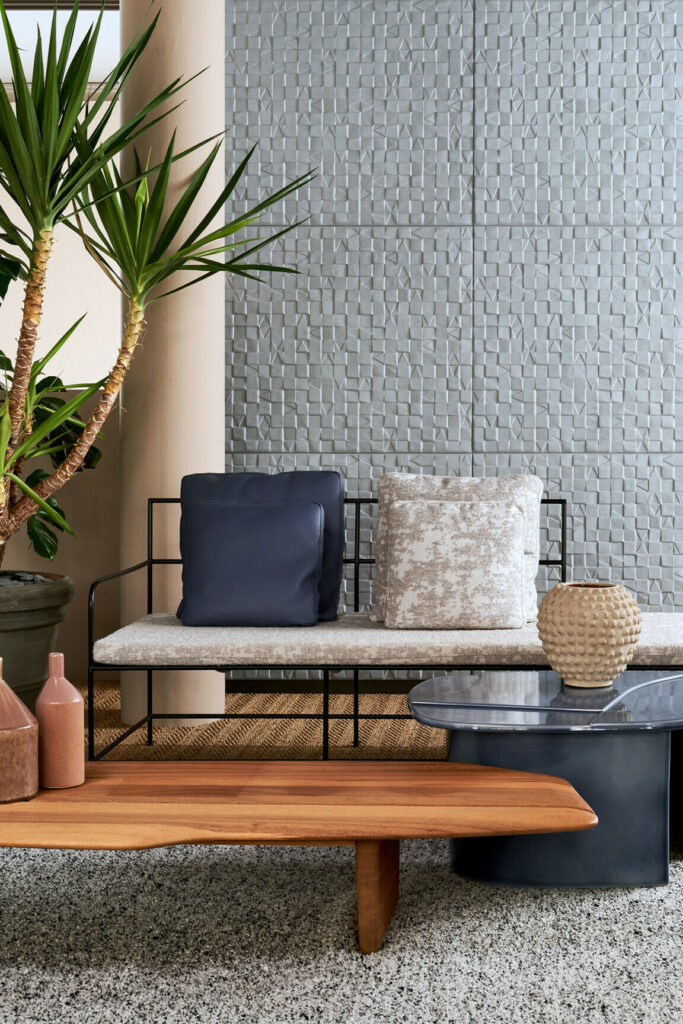 Arte Babylon Adobe behang in kleur Limestone (97033) - Interieur impressie