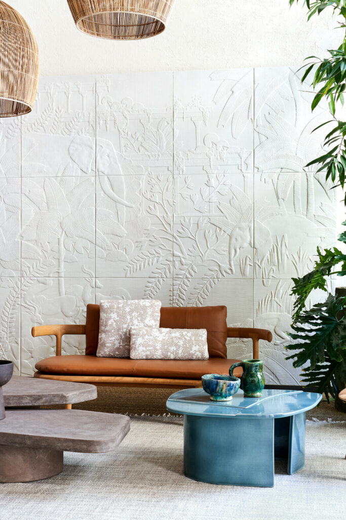 Arte Babylon Between rivers behang in kleur Cream (97000) - Interieur impressie