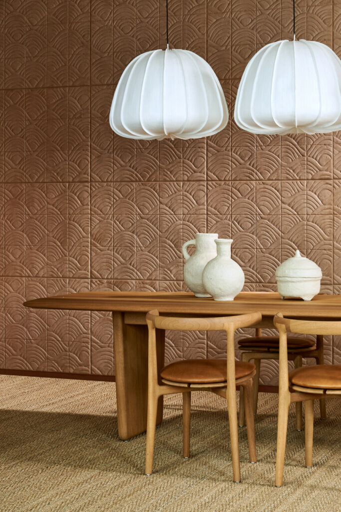 Arte Babylon Terracotta behang in kleur Almond (97013) - Interieur impressie