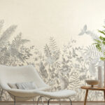 Arte Birds of paradise Barrabands garden behang in kleur BOP702 (BOP702) - Interieur impressie