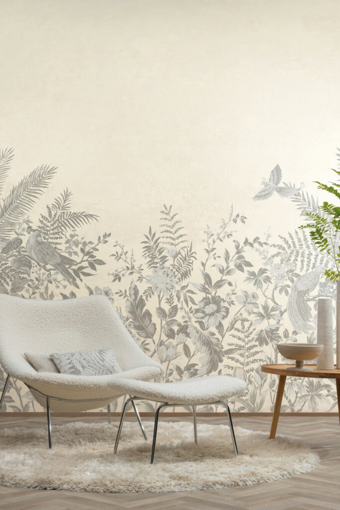 Arte Birds of paradise Barrabands garden behang in kleur BOP702 (BOP702) - Interieur impressie