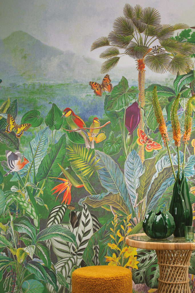 Arte Birds of paradise The tropics behang in kleur BOP401 (BOP401) - Interieur impressie
