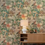 Arte Birds of paradise The wading birds behang in kleur BOP502 (BOP502) - Interieur impressie