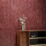 Arte Boutique Alentejo cork behang in kleur Burgundy (90590) - Interieur impressie