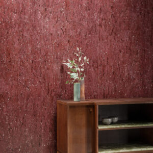 Arte Boutique Alentejo cork behang in kleur Burgundy (90590) - Interieur impressie