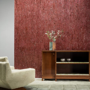Arte Boutique Alentejo cork behang in kleur Burgundy (90590) - Interieur impressie