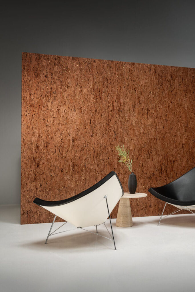 Arte Boutique Alentejo cork behang in kleur Padouk (90595) - Interieur impressie